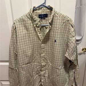 Polo by Ralph Lauren Cream and Red Casual Button Down Shirt
